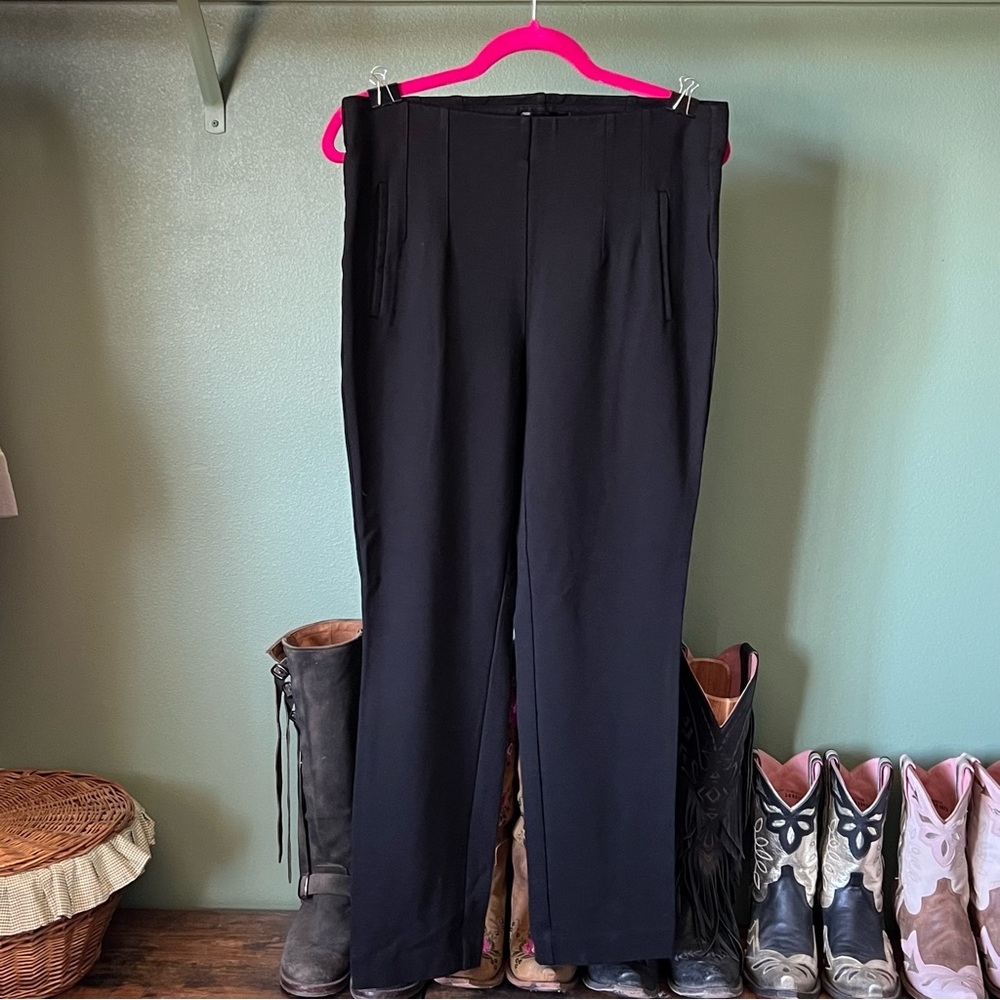 Rafaella Women's Black Straight Leg Pants Large